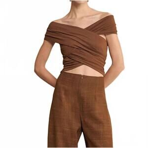 NEW CORTANA canela crop top in cinnamon